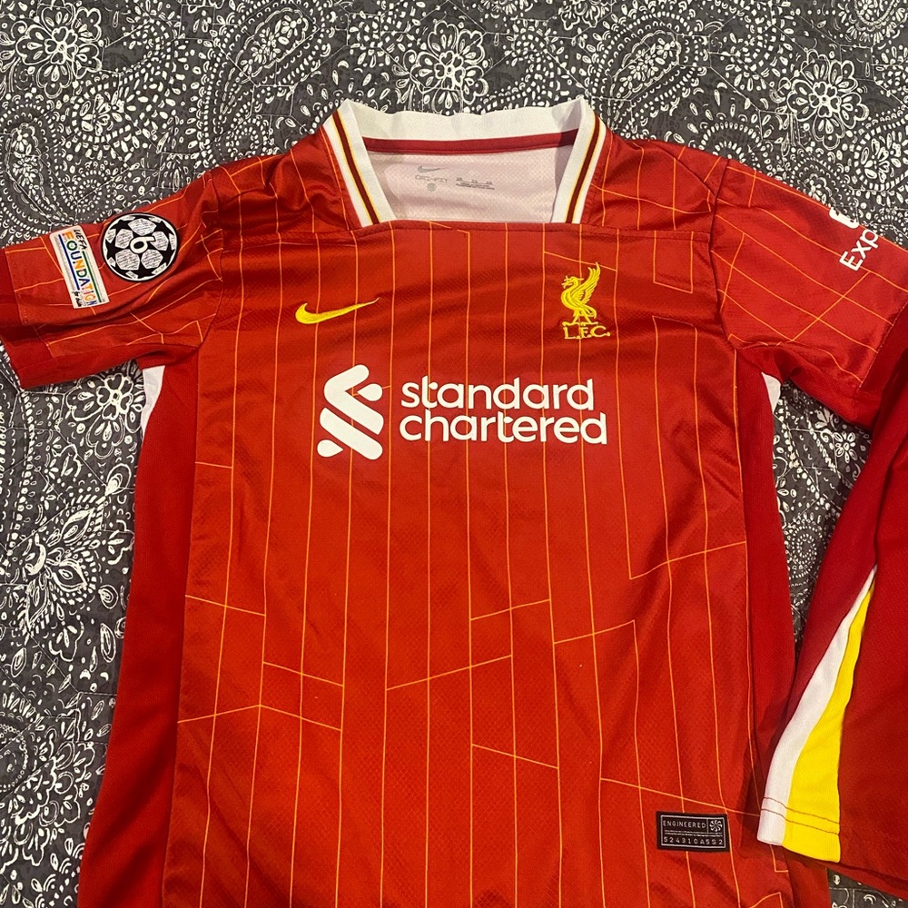 Nike Liverpool FC Red and Yellow Soccer Jersey
